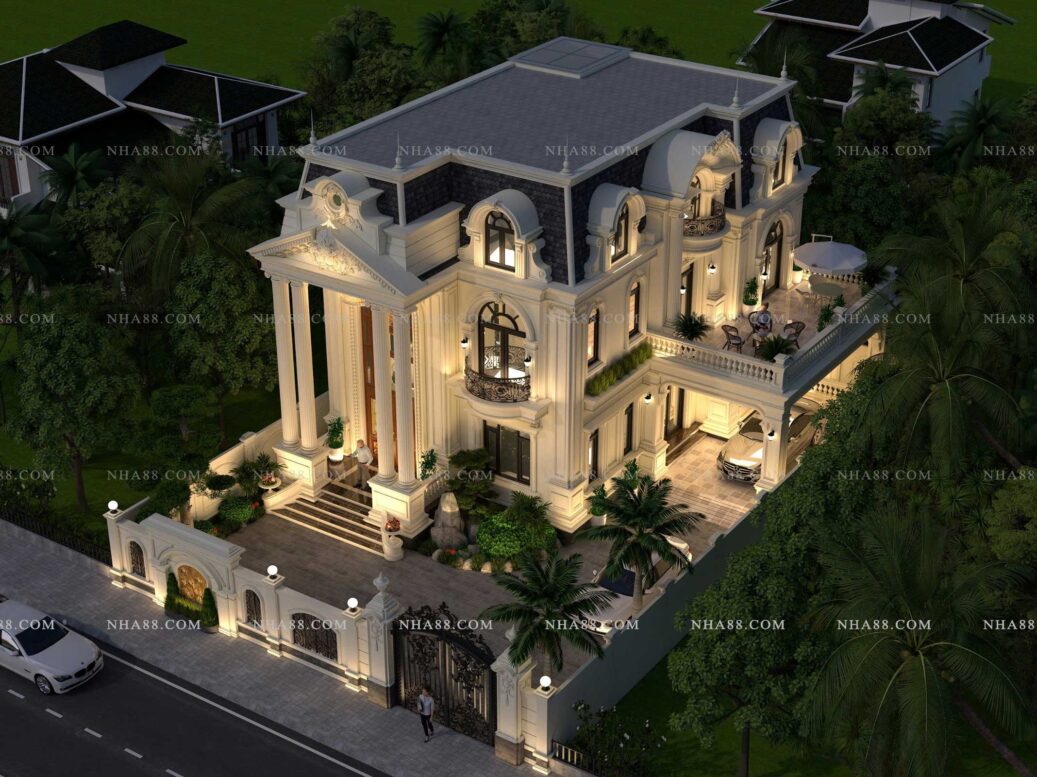 Biệt thự Tân Cổ Điển mái Pháp