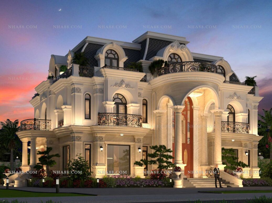 Biệt thự Tân Cổ Điển mái Pháp