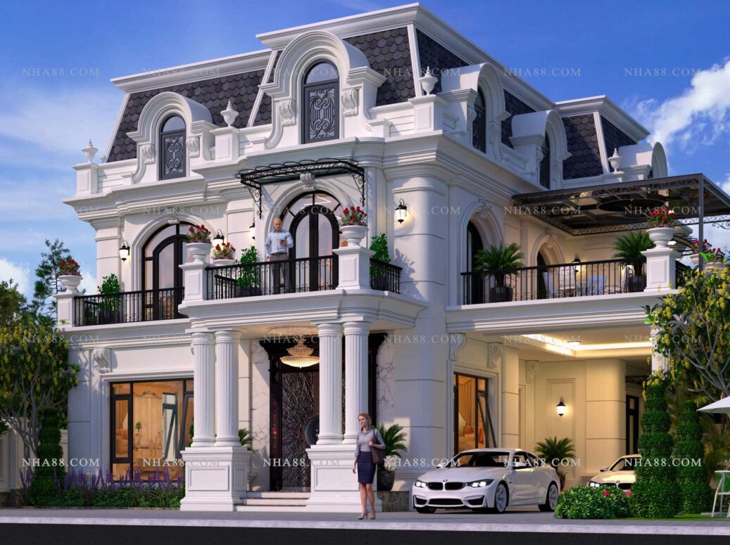 Biệt thự Tân Cổ Điển mái Pháp