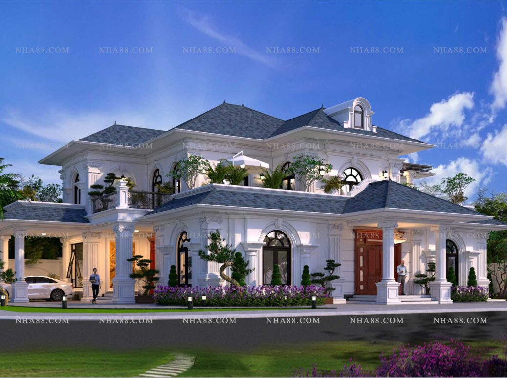 Biệt thự 2 tầng Tân Cổ Điển mái Nhật