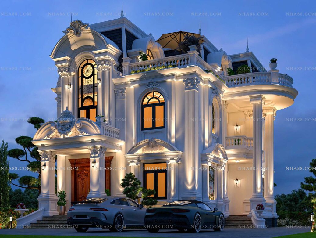 Biệt thự Tân Cổ mái Pháp