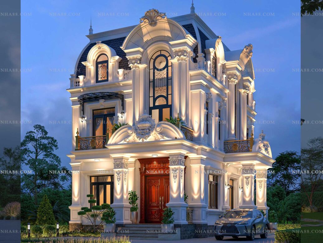 Biệt thự Tân Cổ Điển mái Pháp